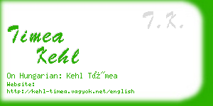 timea kehl business card